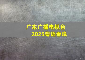 广东广播电视台2025粤语春晚