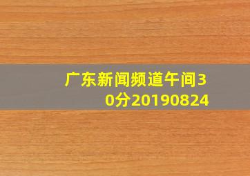 广东新闻频道午间30分20190824