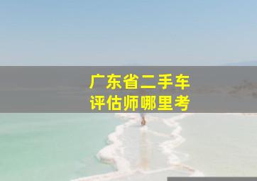 广东省二手车评估师哪里考