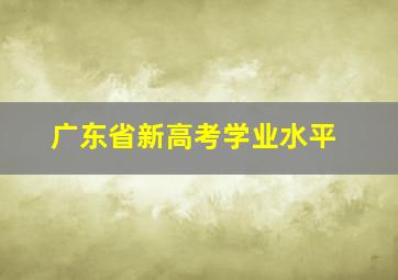 广东省新高考学业水平