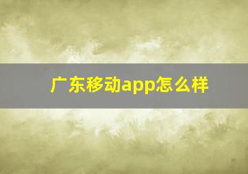 广东移动app怎么样