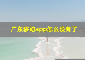 广东移动app怎么没有了