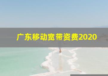 广东移动宽带资费2020