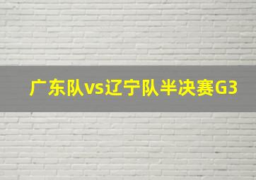 广东队vs辽宁队半决赛G3