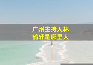 广州主持人林鹤轩是哪里人