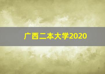 广西二本大学2020