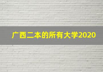 广西二本的所有大学2020