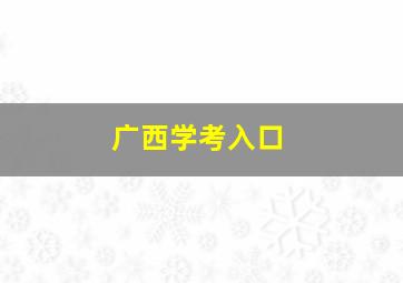 广西学考入口