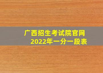 广西招生考试院官网2022年一分一段表