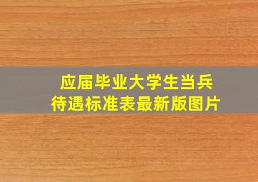 应届毕业大学生当兵待遇标准表最新版图片