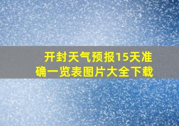 开封天气预报15天准确一览表图片大全下载