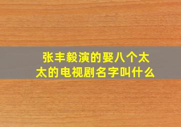 张丰毅演的娶八个太太的电视剧名字叫什么