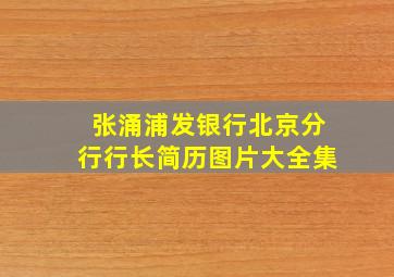 张涌浦发银行北京分行行长简历图片大全集