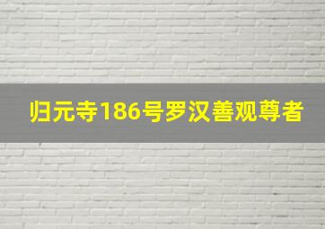 归元寺186号罗汉善观尊者