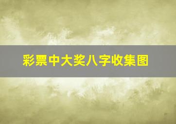 彩票中大奖八字收集图