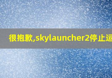 很抱歉,skylauncher2停止运行