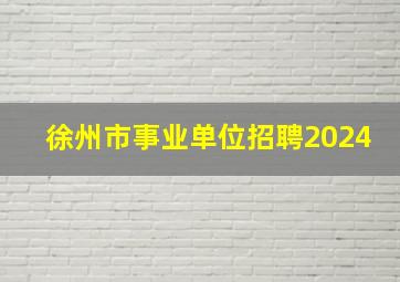 徐州市事业单位招聘2024