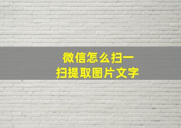 微信怎么扫一扫提取图片文字