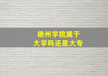 德州学院属于大学吗还是大专