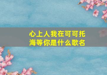 心上人我在可可托海等你是什么歌名