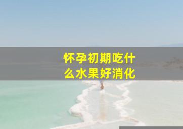 怀孕初期吃什么水果好消化