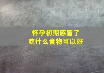 怀孕初期感冒了吃什么食物可以好