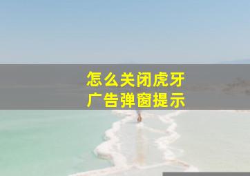 怎么关闭虎牙广告弹窗提示