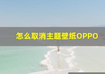 怎么取消主题壁纸OPPO