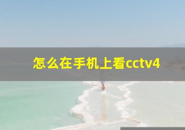 怎么在手机上看cctv4