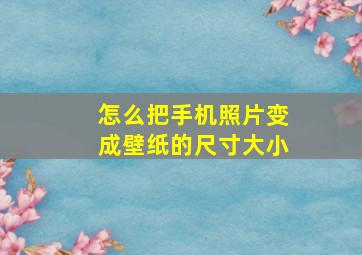 怎么把手机照片变成壁纸的尺寸大小