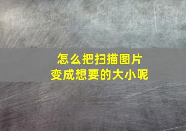 怎么把扫描图片变成想要的大小呢