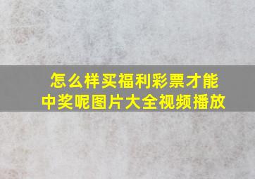 怎么样买福利彩票才能中奖呢图片大全视频播放