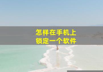 怎样在手机上锁定一个软件