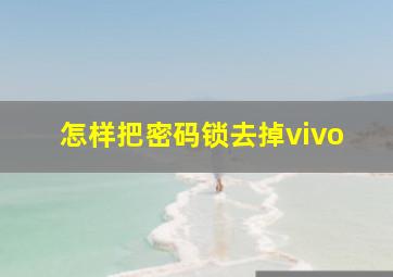 怎样把密码锁去掉vivo