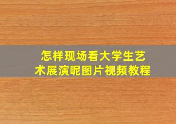 怎样现场看大学生艺术展演呢图片视频教程