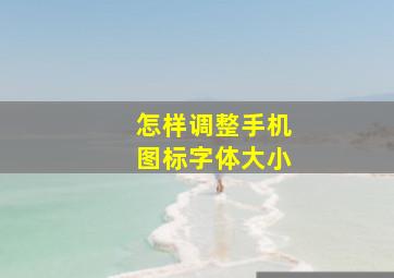 怎样调整手机图标字体大小