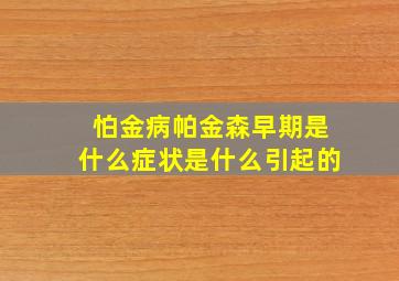 怕金病帕金森早期是什么症状是什么引起的