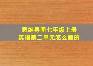 思维导图七年级上册英语第二单元怎么画的