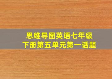 思维导图英语七年级下册第五单元第一话题