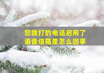 您拨打的电话启用了语音信箱是怎么回事