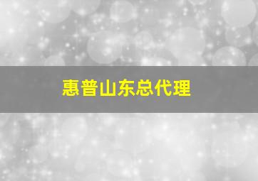 惠普山东总代理