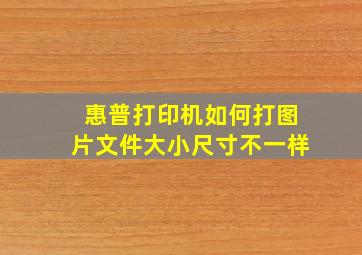 惠普打印机如何打图片文件大小尺寸不一样