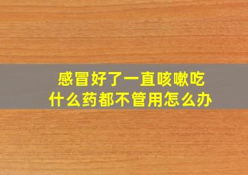 感冒好了一直咳嗽吃什么药都不管用怎么办