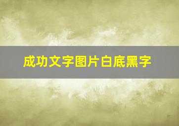 成功文字图片白底黑字