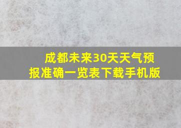 成都未来30天天气预报准确一览表下载手机版