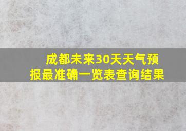 成都未来30天天气预报最准确一览表查询结果