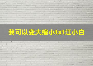 我可以变大缩小txt江小白