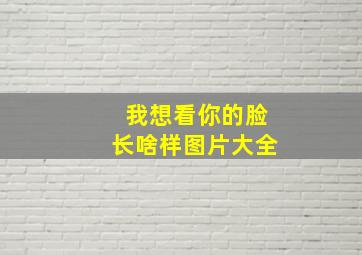 我想看你的脸长啥样图片大全