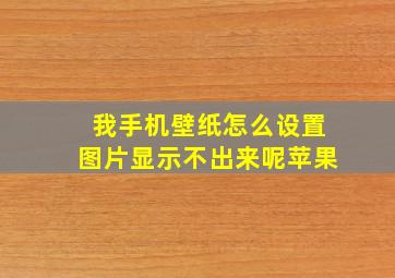 我手机壁纸怎么设置图片显示不出来呢苹果