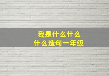 我是什么什么什么造句一年级